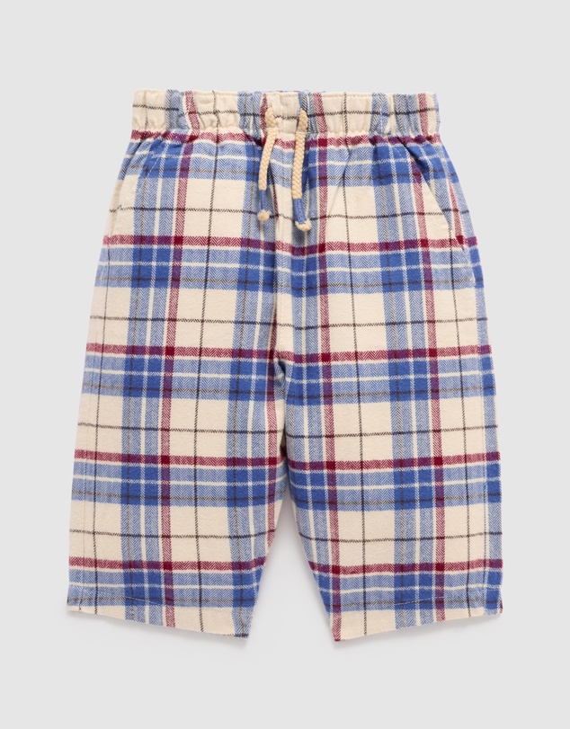 Purebaby - Slouchy Check Pants -Kids-Babies