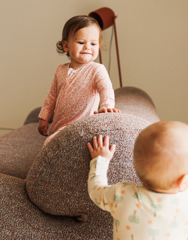 Kynd Baby - Day or Night Onesie in Hibiscus