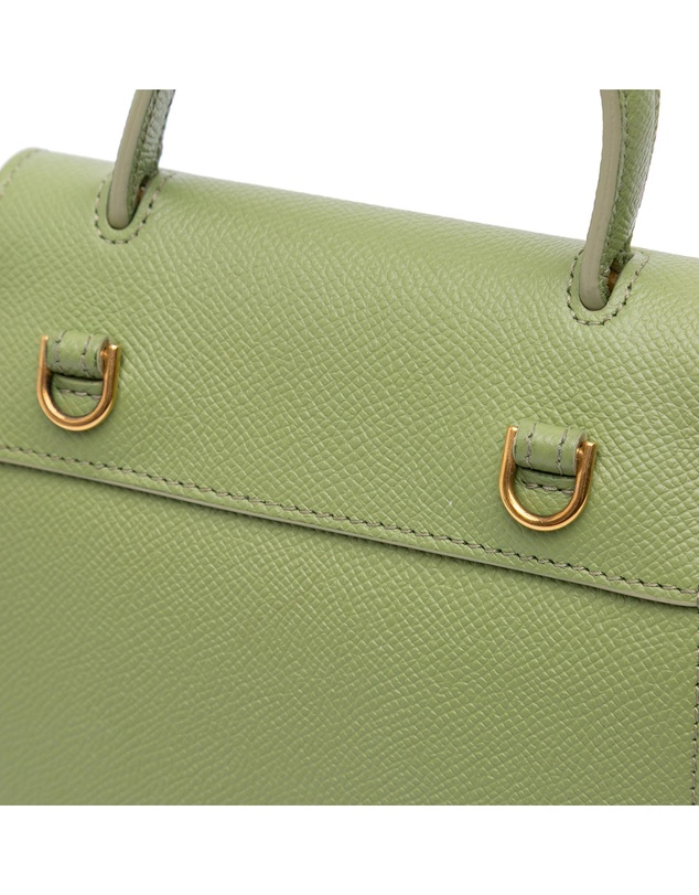 Pre-Loved by Azura Reborn - Pre-Loved celine Elegant Textured Leather Belt Bag with Top Handle and Adjustable Shoulder Strap
