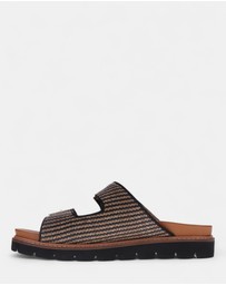 Mia Vita - Daisy Slide - Black Raffia