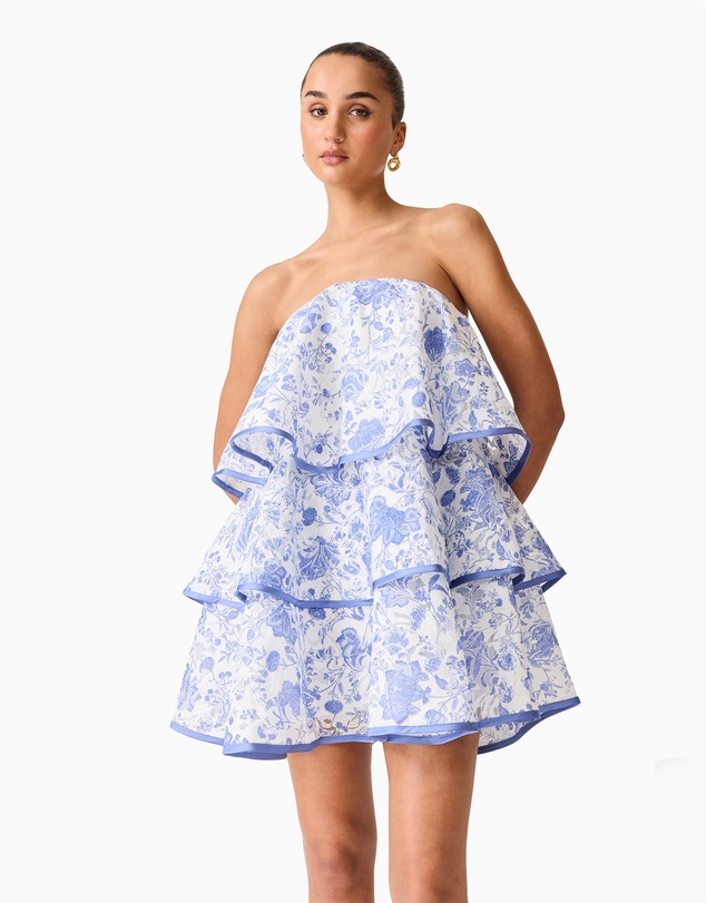 Elliatt - Elin Strapless Frilled Mini Dress