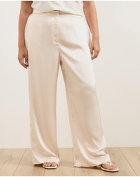 Atmos&Here Curvy - Safffy Satin Pants