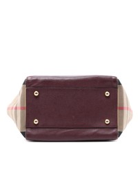 Pre-Loved by Azura Reborn - Pre-Loved Small Leather and House Check Canvas Canterbury Tote