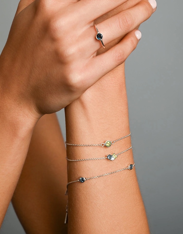 Von Treskow - London Blue Topaz Large Triplet Bracelet