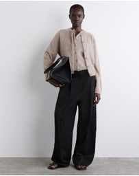 COS - Brushed-Cashmere Crew-Neck Cardigan