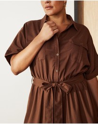 Atmos&Here Curvy - Lyndon Utility Midi Dress