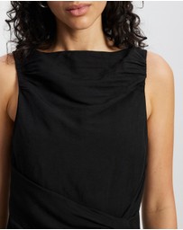 & Other Stories - Asymmetric Wrap-Knot Midi Dress