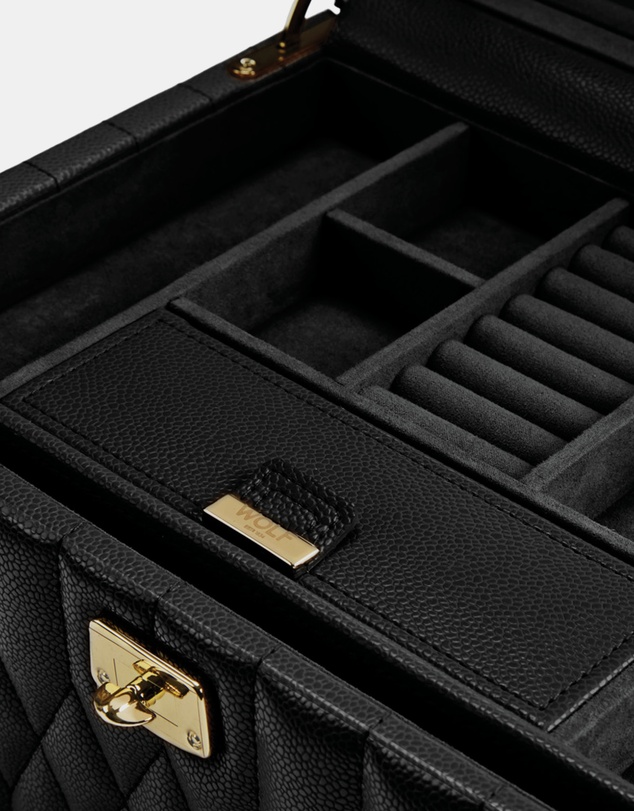 Wolf - WOLF Lauren Medium jewellery Box Black