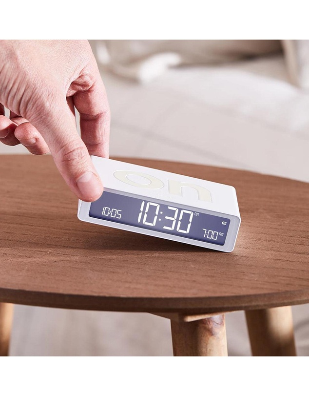 Lexon - Lexon Flip Classic Reversible Alarm Clock - White