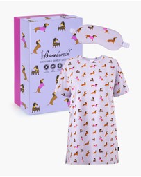 Bamboozld - Women's Bamboo Jersey Dash Dreaming Nightie & Mask Gift Set