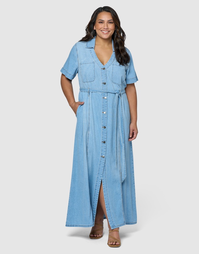Indigo Tonic - Naomi Chambray Maxi Dress