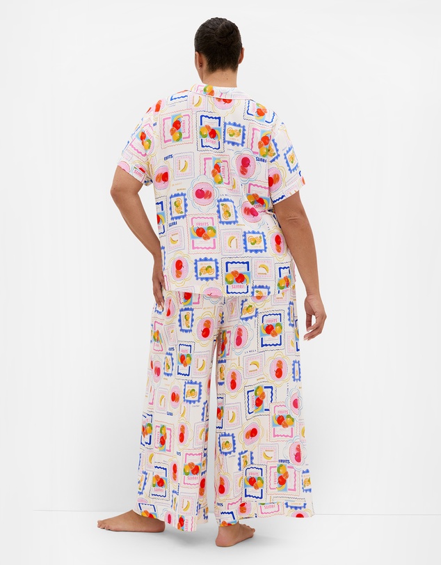 City Chic - Kitty Citrus Print Pyjama Shirt