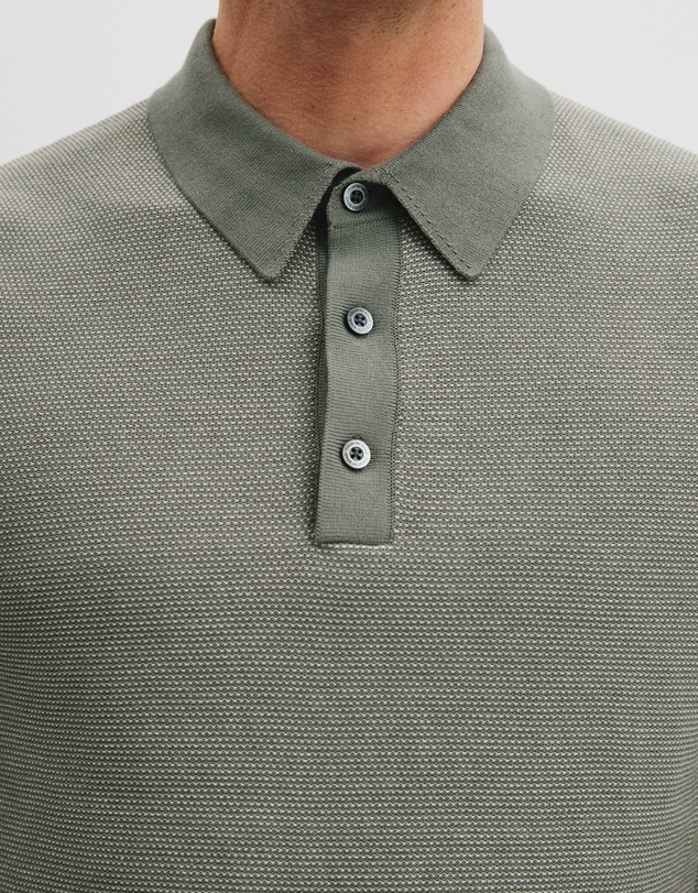Country Road - Cotton Blend Silk Textured Knit Polo