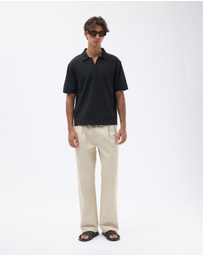 AERE - Open Collar Jersey Polo