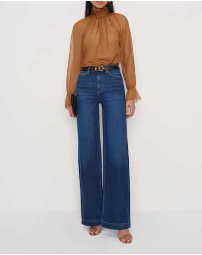 Reformation - Bex Super Stretch High Rise Wide Leg Jeans