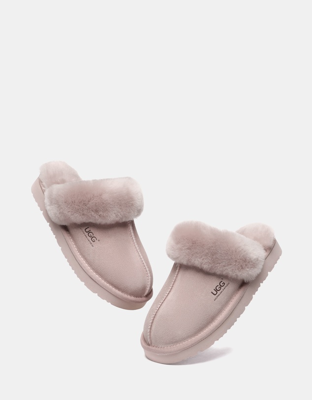 EVERAU - Australian Shepherd Ugg Muffin Slipper Special Cow Suede Upper House Shoes