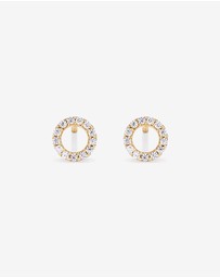Michael Hill - Circle Necklace & Earring Set in 18kt Vermeil with Cubic Zirconia