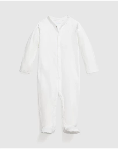 Polo Ralph Lauren - Striped-Trim Coveralls - Babies
