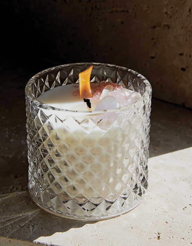 Silk Oil of Morocco - Love Potion Medium Crystal Candle - Love & Connection