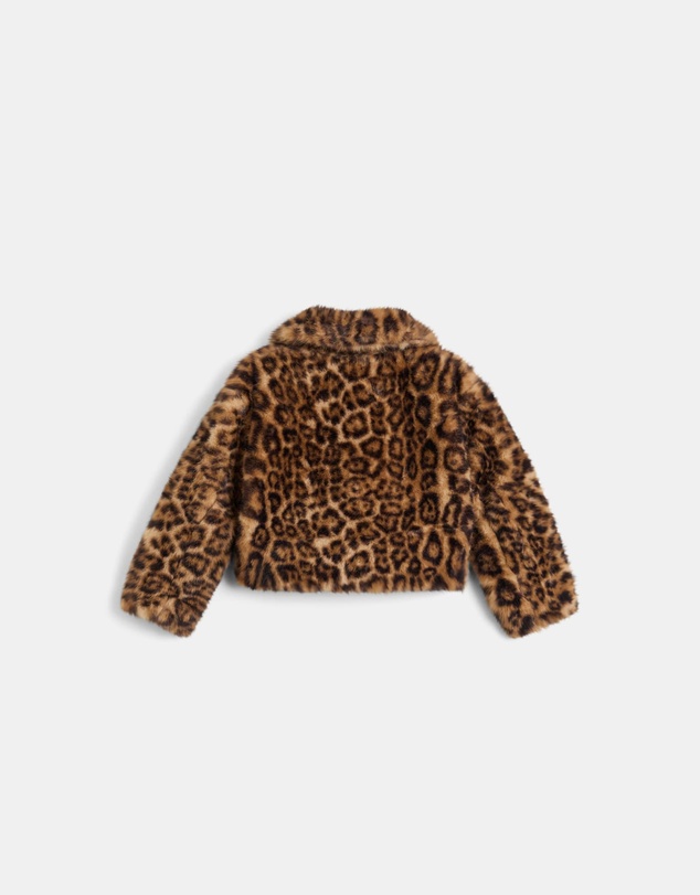 Bardot Junior - Sylvie Leopard Faux Fur Jacket - Kids-Teens