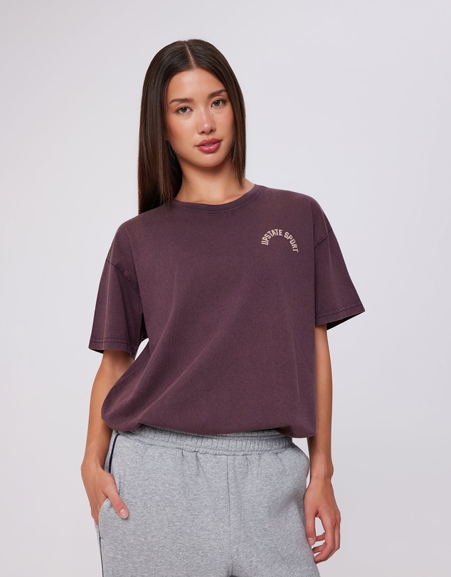 Upstate - Thrive Tee - Washed Merlot