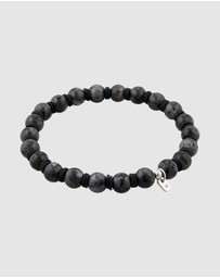 Kuzzoi - ICONIC EXCLUSIVE - Lavakite and Lava Bead Bracelet with Sterling Silver Elements