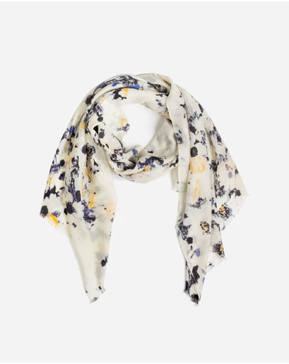 Ozwear Connection Uggs - 100% Australian Wool Print Scarf Sand Black Blue Flora