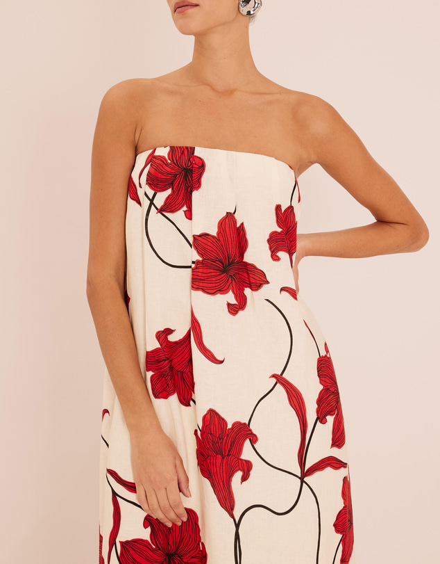 AERE - Giselle Strapless Midi Dress