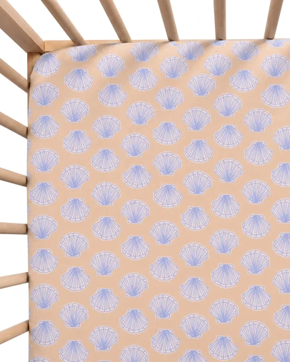 Kynd Baby - Fitted Cot Sheet in Seashell Blue