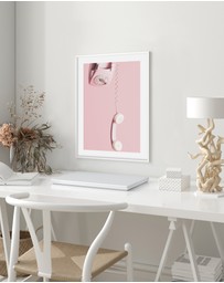 Olive et Oriel - Pink Telephone Art Print