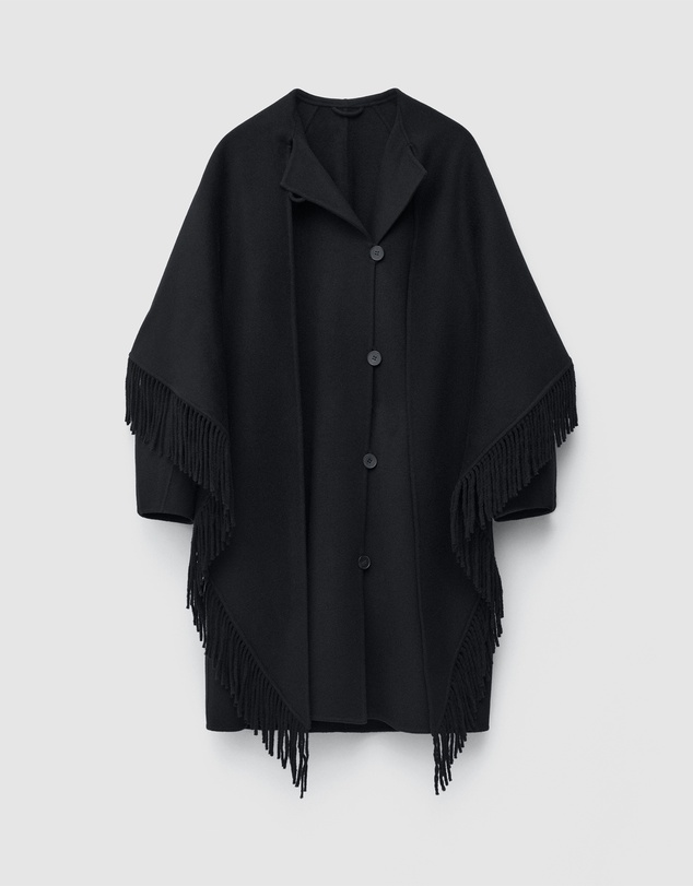 & Other Stories - Fringed Shawl Wool Coat