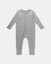 Kynd Baby - Organic Cotton Waffle in Grey Stripe