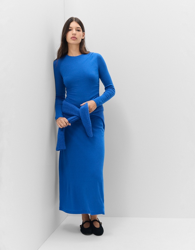 UNISON - Merino Drape Detail Dress