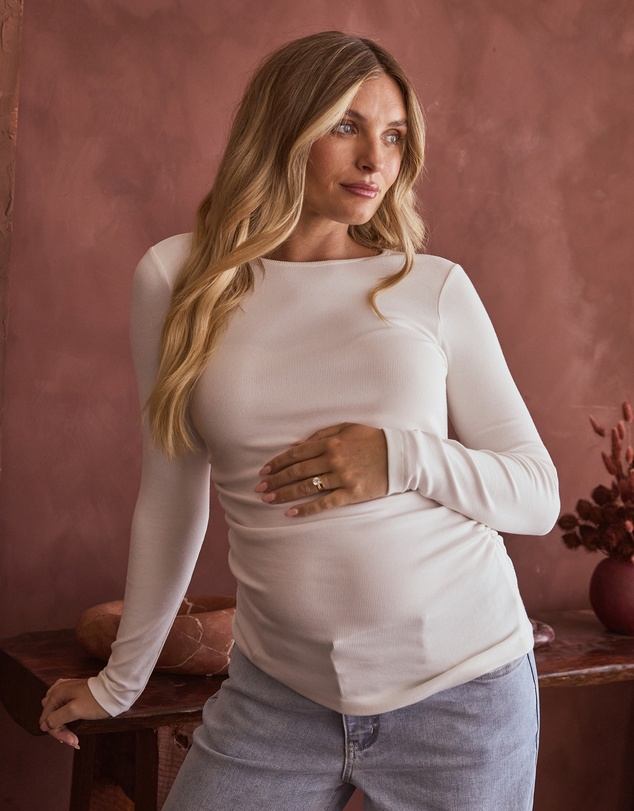 Soon Maternity - Base Soft Rib Feeding Top