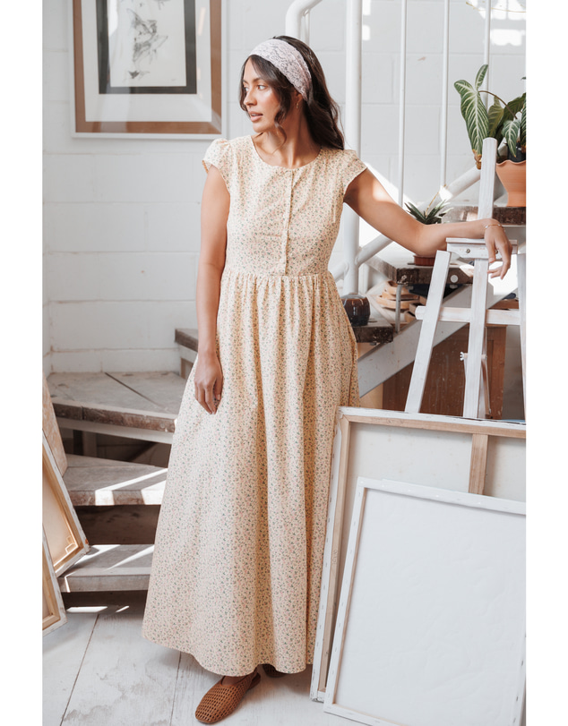 Petal & Pup - Cadwin Maxi Dress - Yellow Ditsy Floral