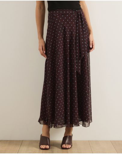 Brown & Blue Polka Dot