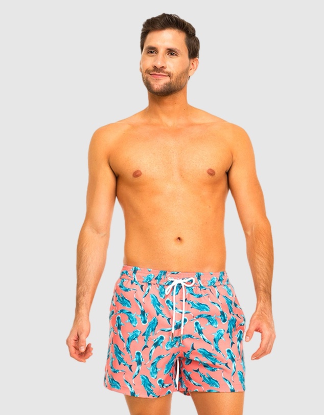 Tolu Australia - Orange Boardshorts with Whale Sharks