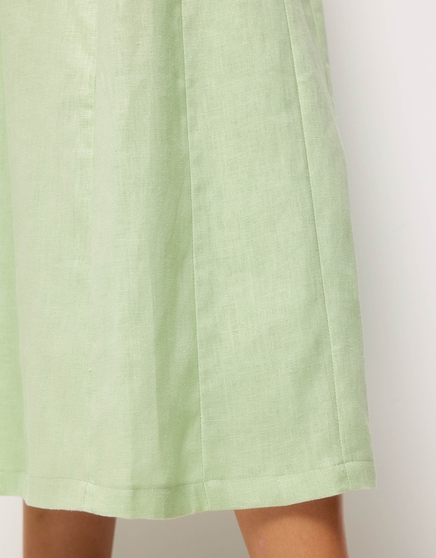 AERE - Pasey Linen Seamed Detail Midi Dress