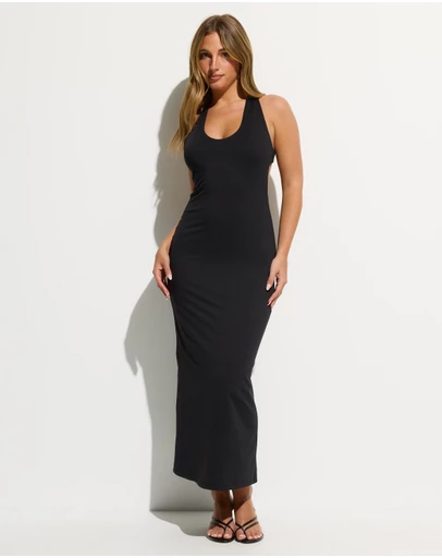 Dazie - Bella Back Cut Out Jersey Midi Dress