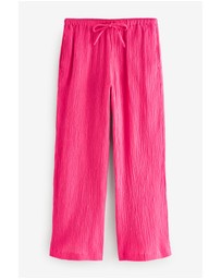 NEXT - Wide Leg Textured Trousers with Linen
