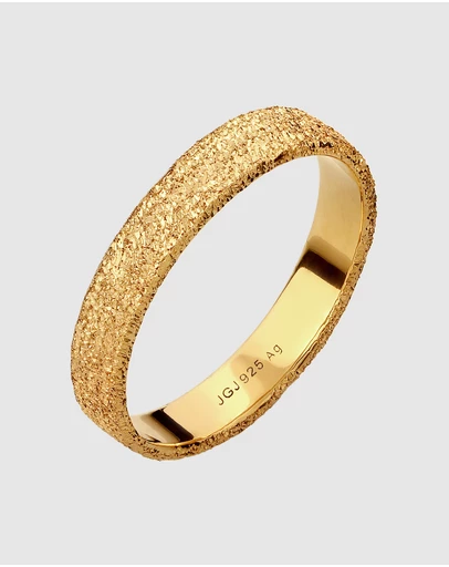 Kuzzoi - ICONIC EXCLUSIVE - Stardust Band Ring in Gold-Plated 925 Sterling Silver
