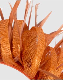 Max Alexander - Orange Sinamay Fascinator Headband