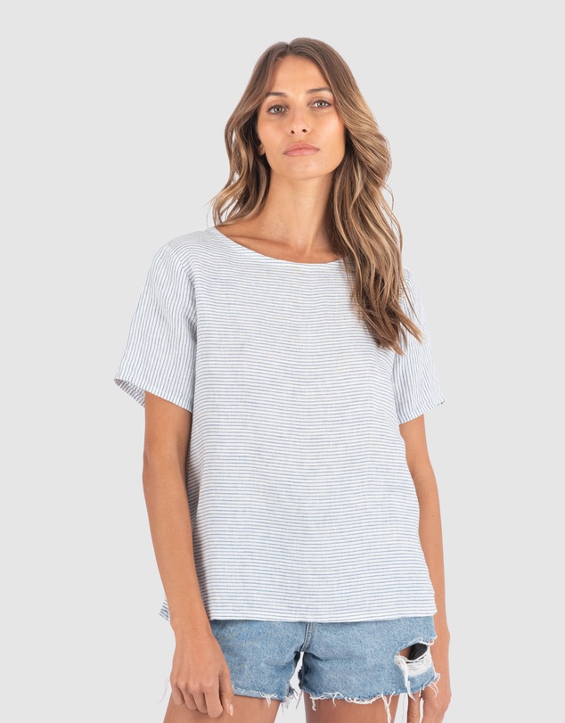 CAMIXA - Teena Linen T-shirt Top