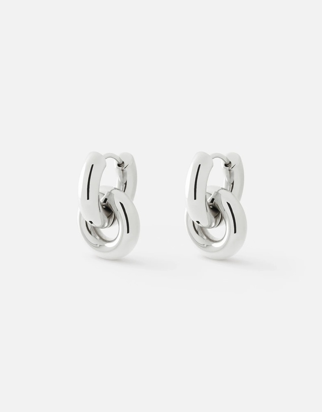 CENDRE - Hailey Huggie Earrings Silver