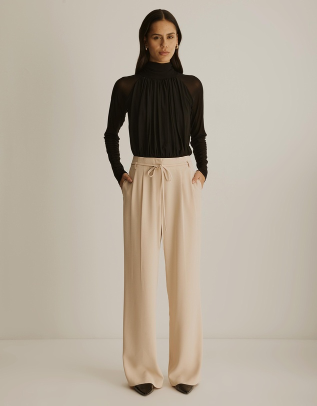 Atmos&Here - Elena Belted Wide Leg Pants