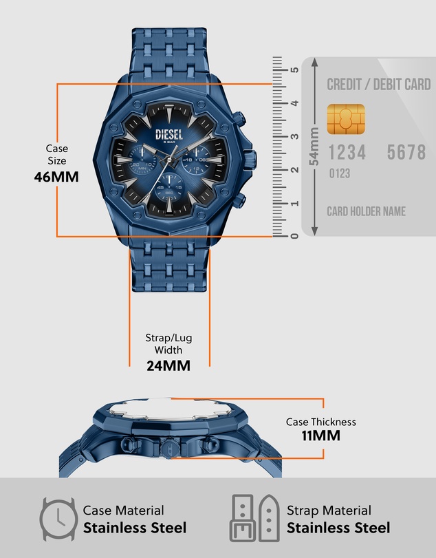 Diesel - Stinger Blue Chronograph Watch