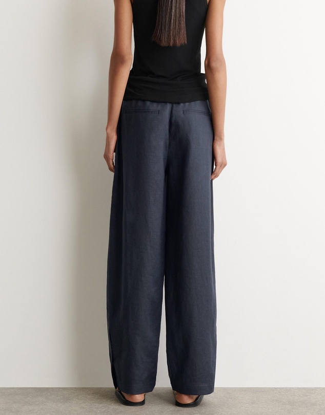 COS - Elasticated Linen Barrel-Leg Trousers