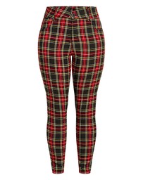 City Chic - Plus size Harley Fit Check Skinny Jean - black