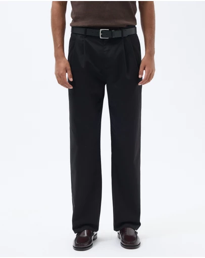AERE - Relax Leg Pleated Chinos