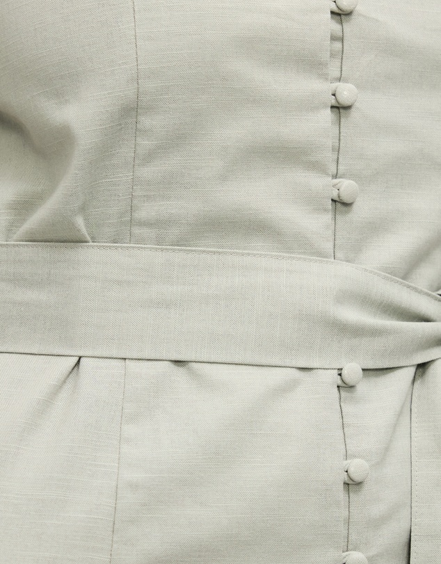 The Fated - Claudia Linen Blend Midi Dress